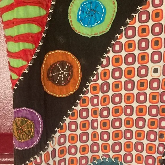 Pyramid Collection dress Boho Hippie Patchwork - Picture 2 of 5